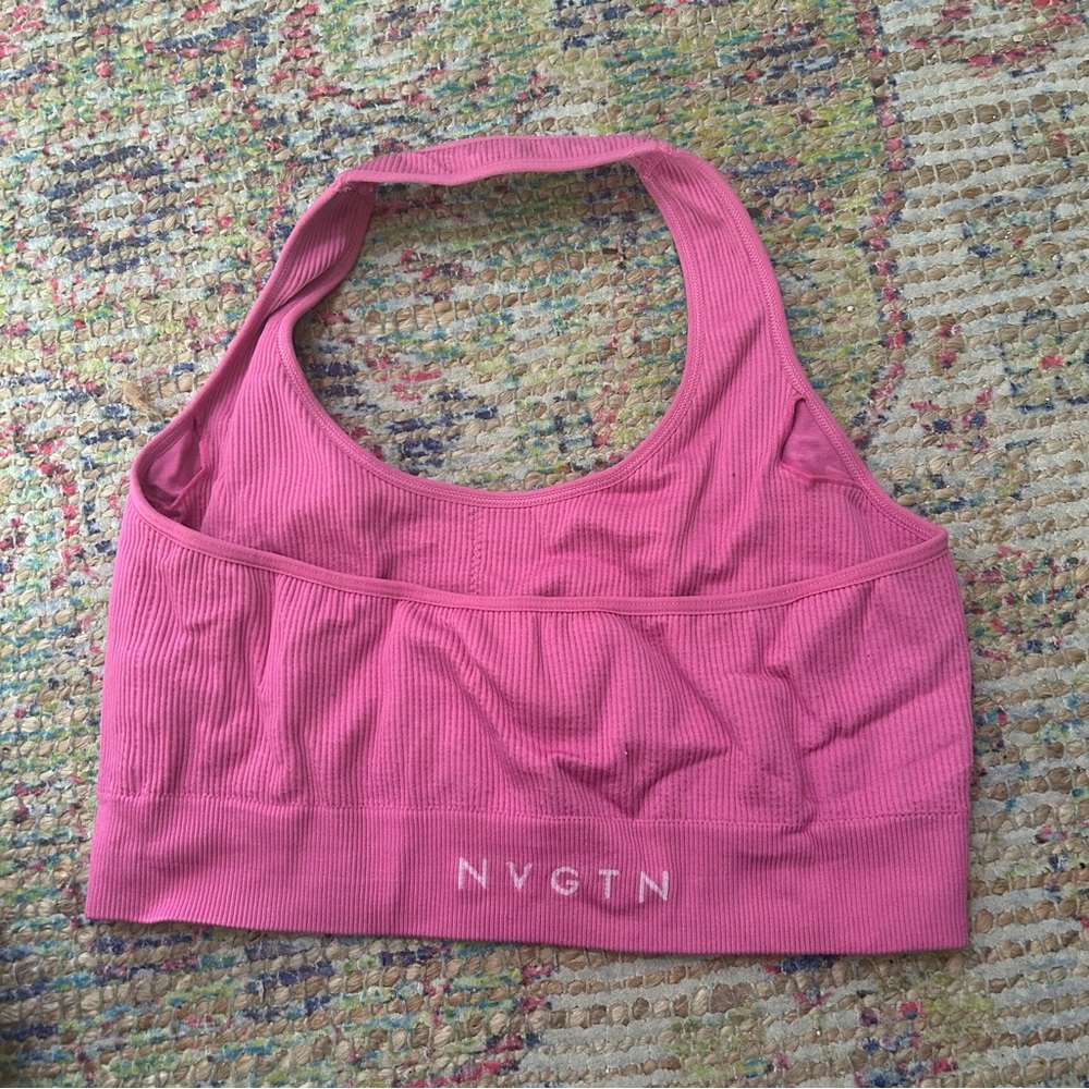 NVGTN Pink Halter Bra Size Large